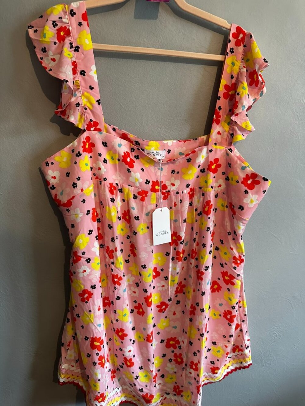 Emily Wonder Pink Floral Dress - Size 2x - NWT